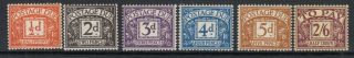 Gb Postage Due.  Tudor Set Sg D40/45.  1954/55.  Mounted & Mnh