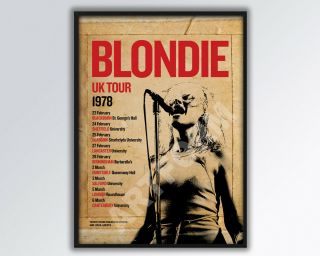 Blondie Debbie Harry Reimagined 1978 Uk Tour Poster A3 Size.