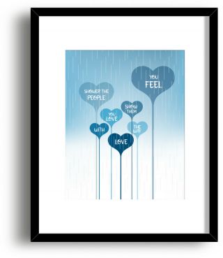 Shower The People By James Taylor - Song Lyrics Artwork Rock Music Print Poster