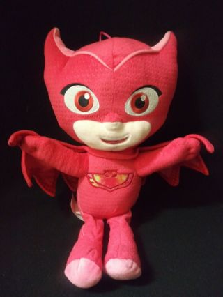 Pj Masks Owlette Plush Doll 20 " Just Play Talks Stuffed Red Toy