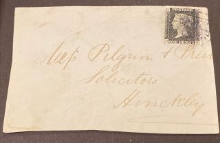 Gb Qv 1840 1d Penny Black On Cover