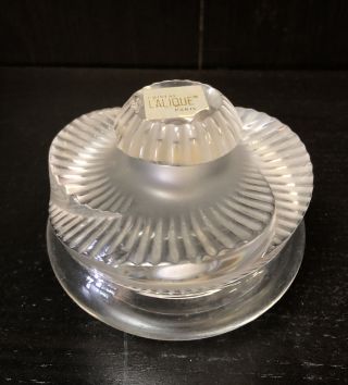 Vintage Crystal Lalique Paris Frosted Glass Perfume Bottle