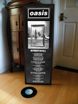 Oasis Wonderwall Promo Poster Lyric Sheet,  Morning Glory,  Don 