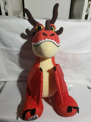 Build A Bear Workshop How To Train Your Dragon Hookfang 16 " Plush Red Dragon Bab