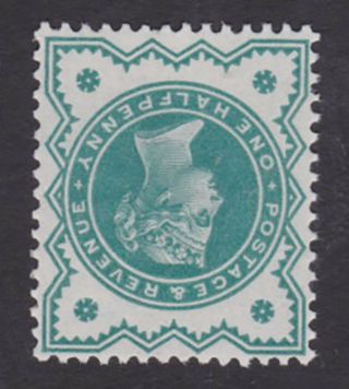 Gb.  Qv.  Sg 213wi,  1/2d Blue Green.  Inverted Wmk.  Unmounted.