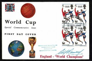 Great Britain 1966 England Winners Football Wembley Alf Ramsey Signature