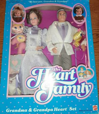 Vintage Mattel The Heart Family Grandma & Grandpa Doll 1986 Nib 3132 Barbie Rare