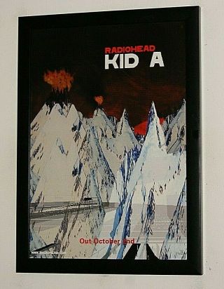 Radiohead Framed A4 2000 `kid A` Album Band Promo Rare Art Poster