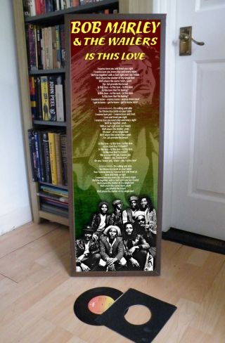 Bob Marley & The Wailers Is This Love Promo Poster Lyric Sheet,  Jah,  Roots