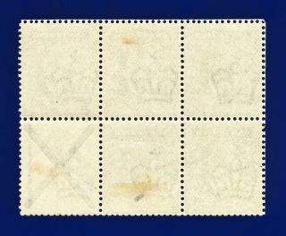 1904 SG218bw ½d Booklet Pane (Wmk Inv) St Andrews Cross MB2a FG c.  £550 cvfn 2