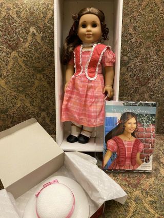American Girl Marie - Grace 18 " Doll Retired W/ Hat & Book