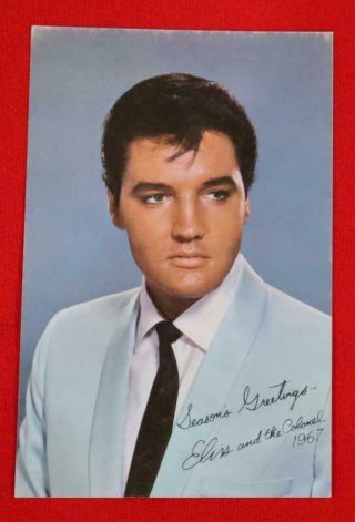Elvis & Colonel Christmas Post Card For Fans 1967 And