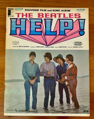 1965 The Beatle Souvenir Film & Song Album Help Songbook Hansen Guitar Edition