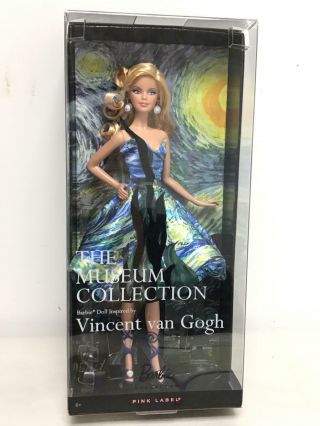 Nib 2010 Pink Label Museum Barbie Doll V0445 - Vincent Van Gogh 