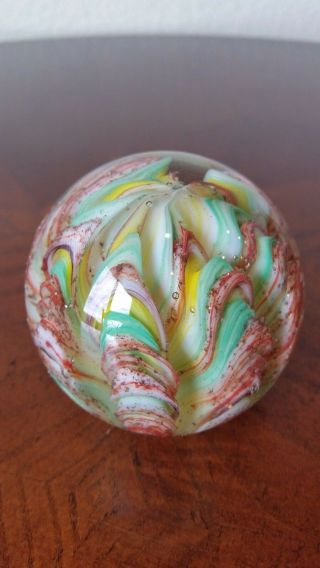 LORENZO Ocean Reef Art Glass Paperweight Dynasty Gallery Heirloom Collectibles 2