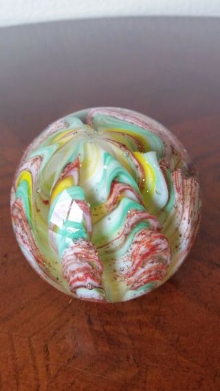 LORENZO Ocean Reef Art Glass Paperweight Dynasty Gallery Heirloom Collectibles 3