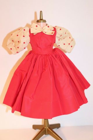 Madame Alexander Tagged Cissy Doll Dress Taffeta With Polka Dots1957