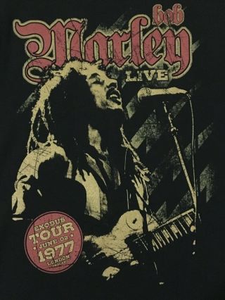 BOB MARLEY - Exodus Tour 1977 Official T - Shirt (XL) OG 2011 Merch 3