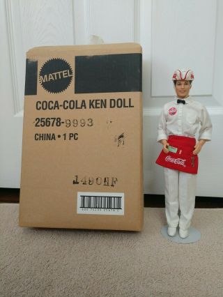 1999 Coca - Cola Ken Doll With Box And A Stand