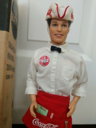 1999 Coca - Cola Ken Doll With Box And A Stand 2