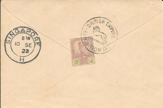British Empire Exhibition Wembley 1924 Malaya Johore Handstamp On Envelope