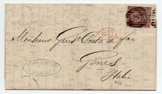 1867 Great Britain Offices In Spanish Antilles To Italy Cover,  Rarity
