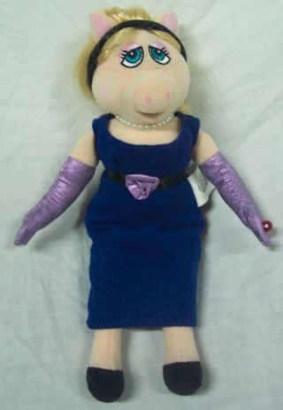 The Muppets Miss Piggy In Fancy Blue Dress 9 " Plush Stuffed Animal Toy