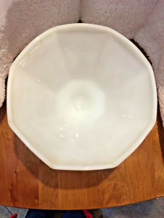 Vintage White Milk Glass Pedestal Fruit Bowl Paneled Grapes $17.  99 3