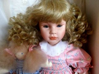 Pauline Bjoness Jacobsen Hand Signed 19 " Freckled Georgia Doll Low 88/950 Mib