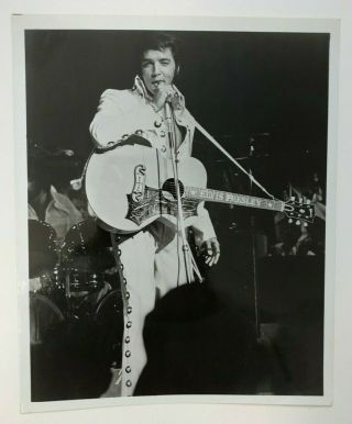 Elvis Presley 8x10 Vintage In Concert Photo On Stage Rare