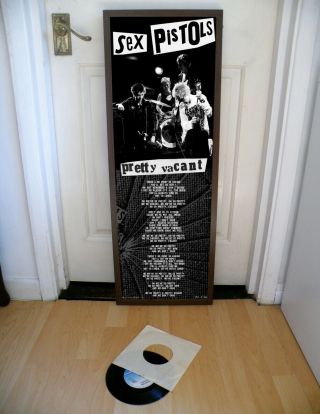Sex Pistols Pretty Vacant Promo Poster,  Lyric Sheet,  Sid Vicious,  Anarchy Sun