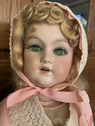 Antique German George Borgfeldt Doll Bisque Head 25” Doll Compo Body 2