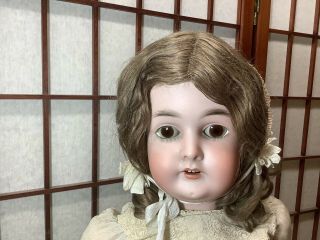 Antique German Bisque Socket Doll Queen Louise Jointed Body 26 " All