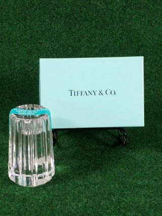 Tiffany & Co.  Crystal Candle Holder " Atlas " 4 " Tall