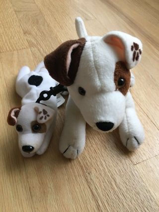 Pbs Tv Wishbone ‎jack Russell Terrier Dog And Puppy Plush Set