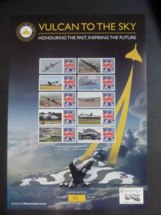 Gb Vulcan To The Sky Aircraft Bletchley Park Post Office Smiler 11 Of 300
