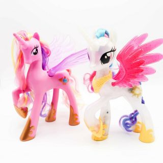 My Little Pony Talking Pink Celestia & Cadance White Light Up Wings Unicorn