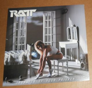 Ratt Invasion Of Your Privacy Poster Flat Square 1985 Promo 12x12 Rare