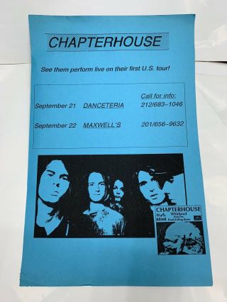 Chapterhouse Whirlpool Tour Poster Usa Shoegaze My Bloody Valentine Slowdive