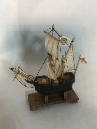 Dollhouse Miniature 1:12 Scale Wooden Model Ship Handmade Detailed 3