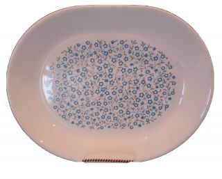 Vintage Corelle Blue Heather Oval Serving Platter Dish 12 1/4 " X 10 "