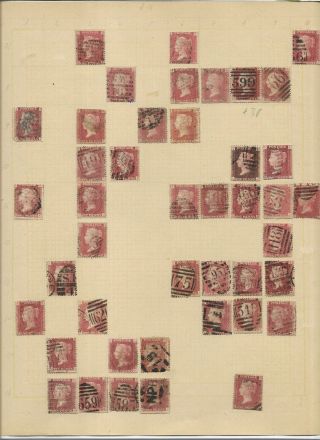 Gb Penny Reds Thru Surface Printed,  Diff Plates 2 ½ D Red,  Blue,  Etc £2400 (i163)