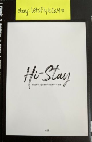 Stray Kids/SKZ Official Hi Stay Japan 2019 Showcase Random Photocard HAN JISUNG 2