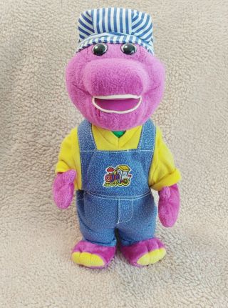 Fisher Price All Aboard Barney 2002 Plush Doll Toy Electronic Sings And Dances