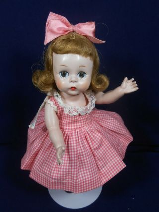 Cute Vintage Madame Alexander Kins - 1953 Strung Doll In Tagged Early Outfit