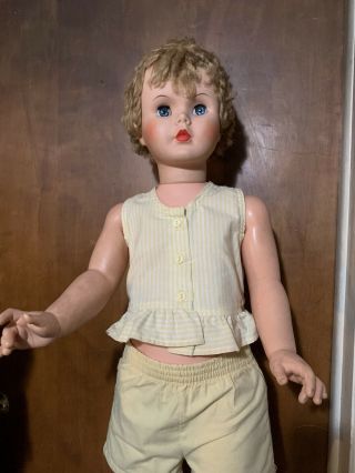Vintage 35 " Ae 3651 Walker Type Patti Playpal Blonde Companion Doll