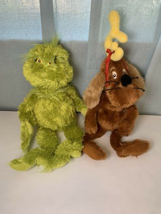 2002 The Grinch And Max Soft Plush Toy By Manhattan Toy Dr.  Seuss Plush 16”