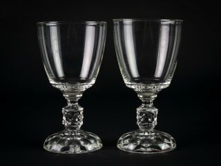 Fostoria American Lady Goblets 2 Pc Set,  Vintage Elegant Water Wine Glass