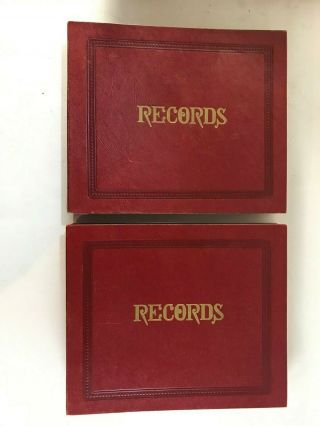 2 Vintage 45 Rpm Record Holders / Album / Case / Binder For Ten 45 Rpm Records