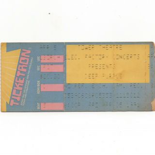 Deep Purple & Winger Concert Ticket Stub Philadelphia 4/19/91 Slaves & Masters